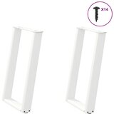 Noge za blagovaonski stol U-oblik 2 kom Bijele 50 x (72-73) cm Čelik | shoptok.hr
