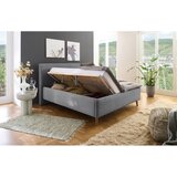 Meise Möbel Sivi tapecirani bračni krevet s prostorom za odlaganje s podnicom 180x200 cm Madea – | shoptok.hr