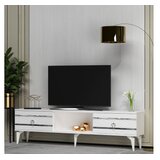 Hanah home TV komoda Pelin, 150x44,6x29,6 cm, Bijelo-Srebrne boje | Eponuda.ba
