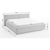 Meise Möbel Tapecirani bračni krevet s prostorom za pohranu s podnicom 180x200 cm u srebrnoj boji Cube – | shoptok.hr
