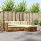  Set vanjskih sofa Prirodna i krem 245,5 x 162,5 x 73 cm | shoptok.hr