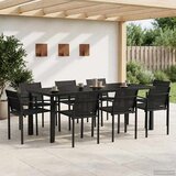  Set vanjskog namještaja 9 pcs Crna i antracit Tekstilen | shoptok.hr