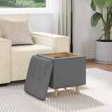  Otoman za pohranu s jastukom Tamno siva 40 x 40 x 45 cm tkanina | Eponuda.com