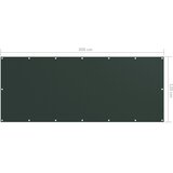 Balkonski zastor tamnozeleni 120 x 300 cm od tkanine Oxford | shoptok.hr