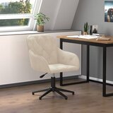 Maison Chic Vrtljiv pisarniški stol - računalniški stol krem žamet, (21784345) | Shoptok.si