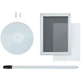  Stojalo za plakat srebrna 33 x 33 x 126 cm PVC in jeklo, (5000201355) | Shoptok.si