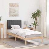  Posteljni okvir z oblazinjenim vzglavjem Temno siva 75 x 190 cm, (5000101715) | Shoptok.si