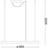Ideal Lux led luster na sajli oracle LED/55W/230V 3000K prečnik 90 cm bela | Eponuda.com