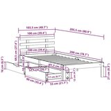 vidaXL Okvir kreveta s ladicama bez madraca bijeli 100x200 cm | shoptok.hr