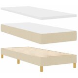  LED Box Spring Krevet s LED trakama Krema 80 x 200 cm tkanina | Eponuda.ba