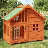 vidaXL Pasja uta rjava 96x60,5x87 cm trdna borovina | Shoptok.si
