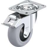 Blickle Vrtljivo kolo iz jeklene pločevine LE-POES-FI-SG, kolo s Ø 100 mm, nosilnost 150 kg, mere ploščice 100 x 85 mm | Shoptok.si