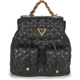 Guess GIULLY FLAP BACKPACK Crna