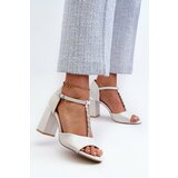 Kesi High-heeled suede sandals with silver cubic zirconia Aniya cene