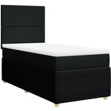 Maison Chic Box spring postelja - Vzmetna postelja z vzmetnico črna 100x200 cm blago SL23946, (21880002) | Shoptok.si