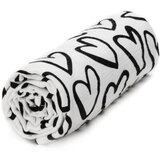 T-TOMI BIO Bamboo Towel ručnik od bambusa Black hearts 90x100 cm | shoptok.hr