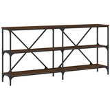  Konzoni stol boja smeđeg hrasta 160x30x75 cm od drva i željeza | Eponuda.com