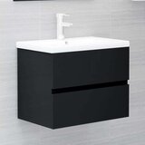  Set kupaonskog namještaja od iverice crni | shoptok.hr