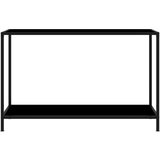 Maison Chic konzolna miza - miza ob steni črna 120x35x75 cm kaljeno steklo, (21786409) | Shoptok.si