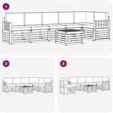  Set vanjskih sofa 7 kom. Prirodna i krem Poliester | shoptok.hr