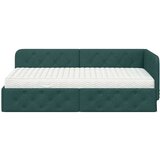  Kutni okvir kreveta s madracem Tamnozelena 90 x 190 cm tkanina | shoptok.hr