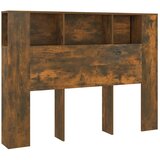  Uzglavlje s ormarićem boja dimljenog hrasta 140x18,5x104,5 cm | Eponuda.com