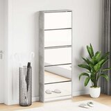 Ormarić za cipele s ogledalom i 5 razina sivi 63x17x169,5 cm | shoptok.hr