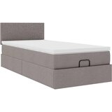 vidaXL Otomanski okvir kreveta s madraca smeđesivi 80x200cm od tkanine | shoptok.hr