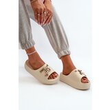 Boto Women's Lightweight Foam Flip-Flops with Decorations Beige Orchia | shoptok.hr