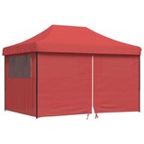 vidaXL Zložljivi pop-up šotor za zabave 4 stranice bordo | Shoptok.si
