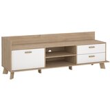 Tvilum Bela/v naravni barvi TV omarica v hrastovem dekorju 182x62x51 cm Ikast – | Shoptok.si