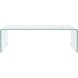 vidaXL stolić za kavu od kaljenog stakla 98 x 45 x 30 cm prozirni | shoptok.hr