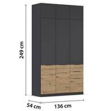 Modern Living Nastavek Za Omaro Max, Temno Siva | Shoptok.si