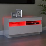 TV ormarić s LED svjetlima visoki sjaj bijeli 80 x 35 x 40 cm | shoptok.hr
