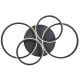 Tri O črna led stropna svetilka 49.5x65.5 cm cires – | Shoptok.si