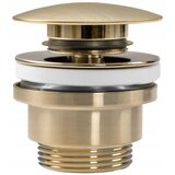 REA Bath REA ČEP ZA UMIVAONIK UNIVERZALNI KLIK-KLAK BRUSHED GOLD MAT | shoptok.hr