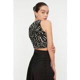 Trendyol Black Halter Neck Corduroy Knitted Blouse | ePonuda.com