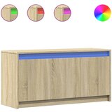 Maison Chic TV omarica - TV stojalo - Televizijska omarica z LED sonoma hrast 100x34x50 cm inženirski les, (21700398) Cene