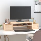  Stalak za monitor 70 x 27,5 x 15 cm od masivne borovine | shoptok.hr