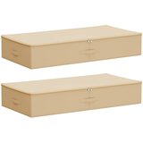  Kutija za spremanje 2 pcs Krem 90 x 48 x 15 cm Netkana tkanina | Eponuda.com