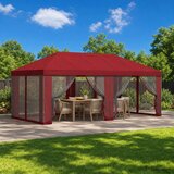  Pokrov za gazebo s bočnim zidovima 6 x 3 m Tamno crvena | shoptok.hr
