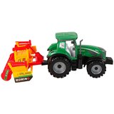 Green Tractor with Orange Cultivator for Kids | shoptok.hr
