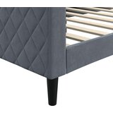  Dnevna postelja brez vzmetnice temno siva 90x190 cm žamet, (21653568) | Shoptok.si