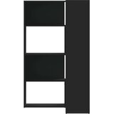 Kutni regal za knjige s 4 razine crni 85 x 85 x 140 cm drveni | shoptok.hr