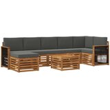  Set vanjskih sofa 7 kom. Prirodna i antracit | shoptok.hr
