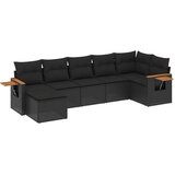 vidaXL 7-dijelni set vrtnih sofa od poliratana s jastucima crni | shoptok.hr