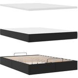 vidaXL Otomanski krevet s madracem crni 140x190 cm umjetna koža | shoptok.hr