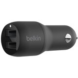 Belkin CCB001btBK Boost Charge punjač za auto upaljač Dual USB-A 24W, crni | shoptok.hr