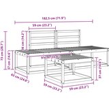  Set vanjskih sofa 3 pcs Prirodna Čvrsto drvo akacije | shoptok.hr