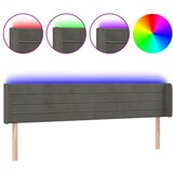 Maison Chic led posteljno vzglavje - vzglavna omarica - nočna omarica temno sivo 203x16x78/88 cm žamet, (21713109) Cene